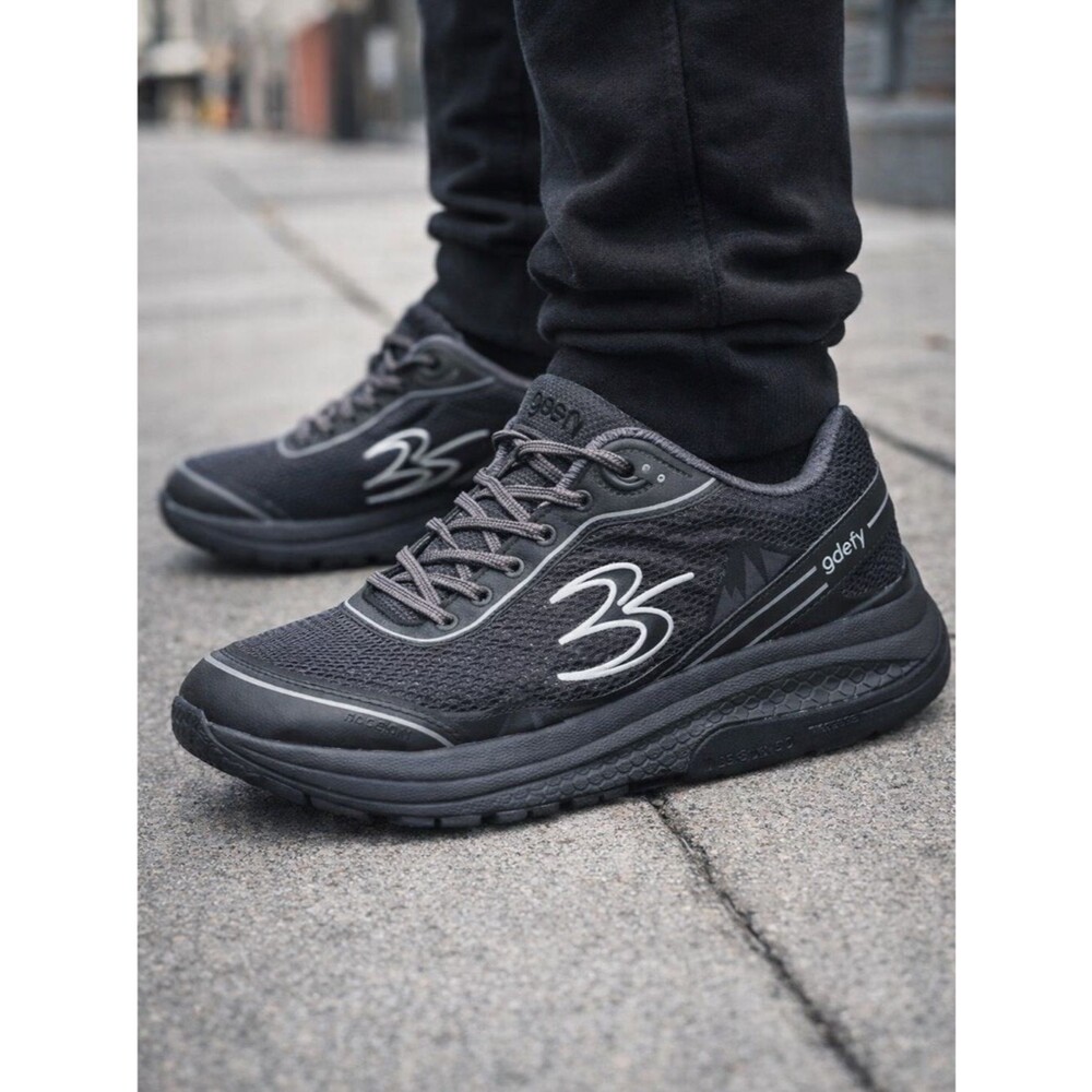 Gravity Defyer GDEFY Men’s 12 Black Walking Shoes Orthopedic Comfort